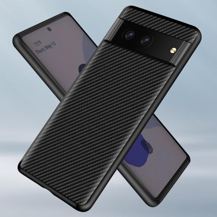Bild 2,  Google Pixel 7 Skal Kolfiber Textur Guld - Teknikhallen.se