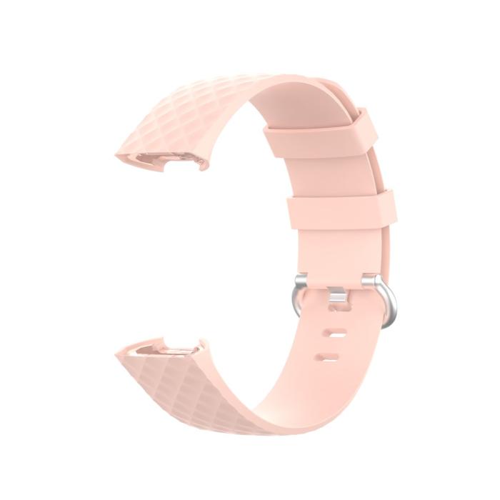 Bild 2,  Armband Fitbit Charge 3 / 4 Ljus Rosa - Teknikhallen.se