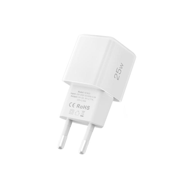 Bild 4, Tech-Protect Tech-Protect 25W PD USB-C Väggladdare Vit - Teknikhallen.se