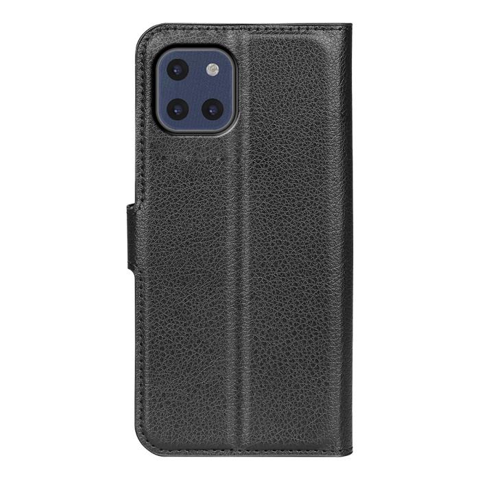 Bild 3,  Samsung Galaxy A03 Fodral Litchi Läder Svart - Teknikhallen.se