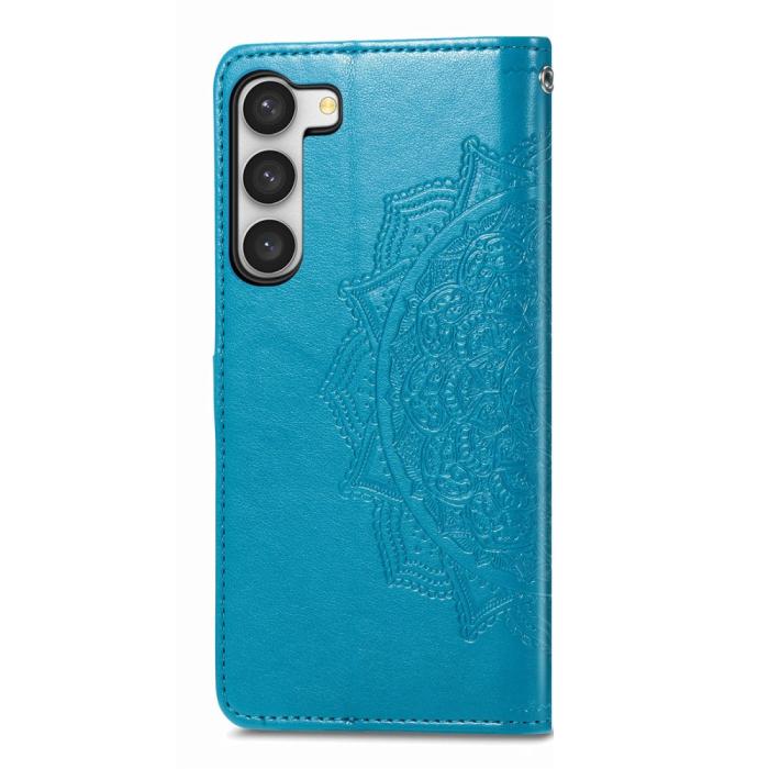 Bild 6,  Samsung Galaxy S23 Fodral Mandala Läder Blå - Teknikhallen.se
