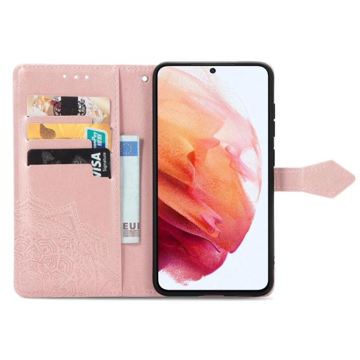 Bild 3,  Samsung Galaxy S21 FE Fodral Mandala Flower Roséguld - Teknikhallen.se