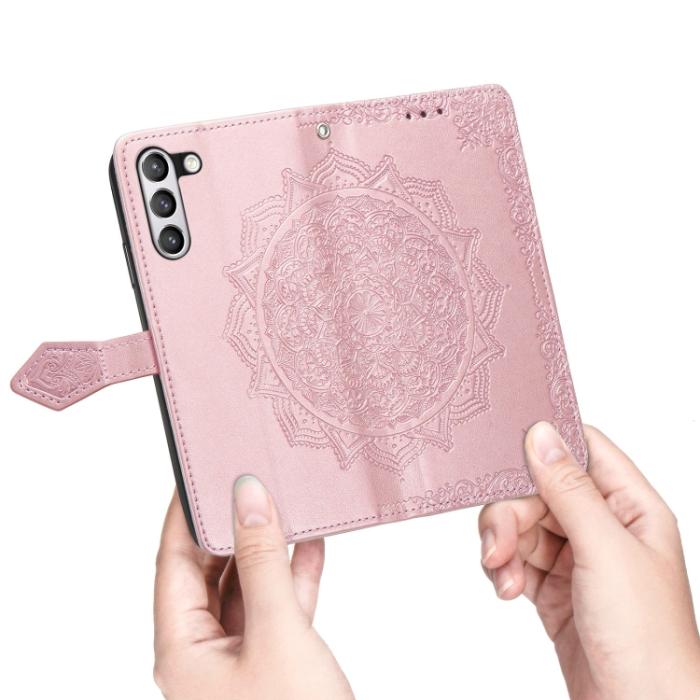 Bild 5,  Samsung Galaxy S21 FE Fodral Mandala Flower Roséguld - Teknikhallen.se