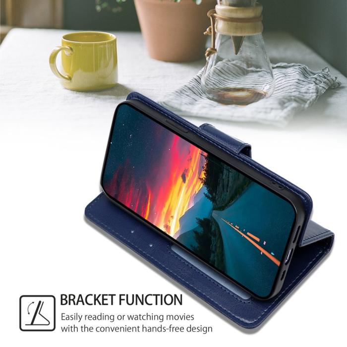 Bild 3,  Samsung Galaxy S23 Plus Fodral Läder Blå - Teknikhallen.se