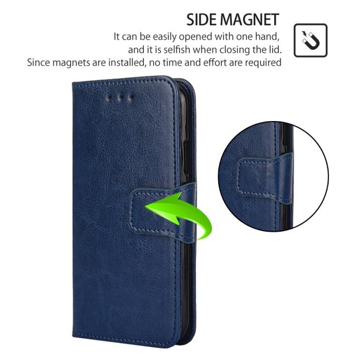 Bild 4,  Samsung Galaxy S23 Plus Fodral Läder Blå - Teknikhallen.se