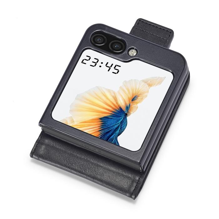Bild 3, LC.IMEEKE LC.IMEEKE Galaxy Z Flip 6 / 7 FE Skal Med Kortfack Svart - Teknikhallen.se