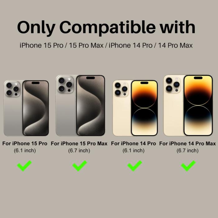 Bild 2, NORTHJO NORTHJO iPhone 15 Pro/Pro Max/14 Pro/Pro Max Linssskydd 2-PACK Glitter Champagne - Teknikhallen.se