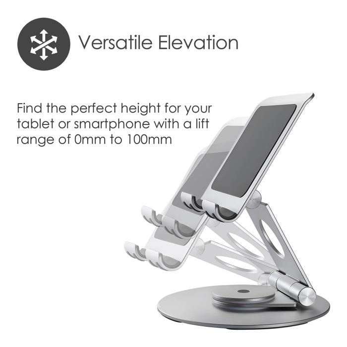 Bild 3, DESIRE2 DESIRE2 Dual Pivot 360 Stativ För Tablet/Telefon Silver - Teknikhallen.se