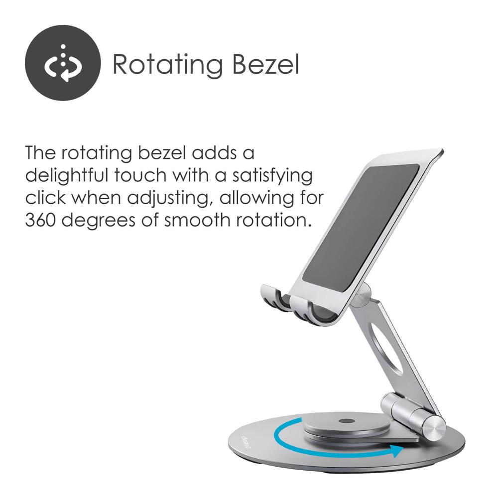 DESIRE2 DESIRE2 Dual Pivot 360 Stativ För Tablet/Telefon Silver - Teknikhallen.se