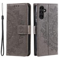  Samsung Galaxy S24 Fodral Mandala L&auml;der Gr&aring; - Teknikhallen.se