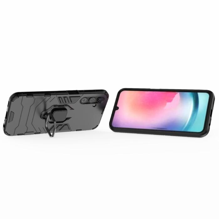 Bild 3,  Samsung Galaxy A24 5G Skal Ring Hybrid Armor Svart - Teknikhallen.se