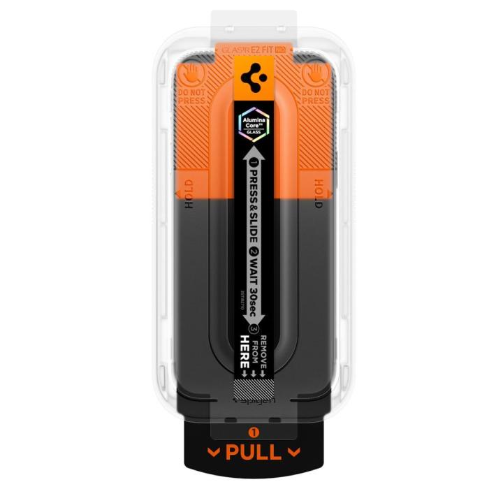 Bild 4, Spigen Spigen iPhone 18 Pro/17/17 Pro/16 Pro 2-PACK Skärmskydd Glas.tR Pro HD 'Ez Fit' - Teknikhallen.se