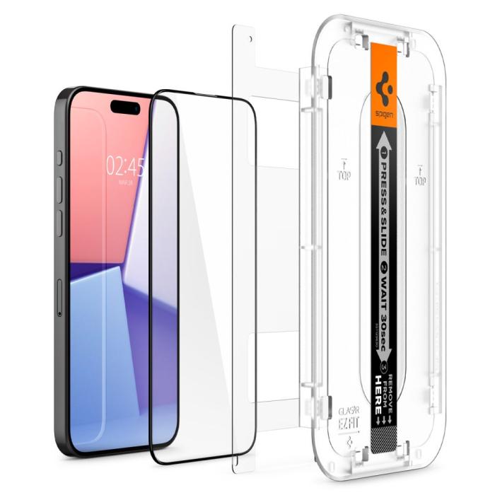 Bild 2, Spigen Spigen iPhone 15 Pro 2-PACK GLAS.tR FC 