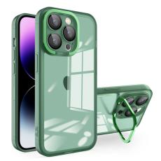  iPhone 15 Pro Skal Cam Kickstand Hybrid M&ouml;rk Gr&ouml;n - Teknikhallen.se