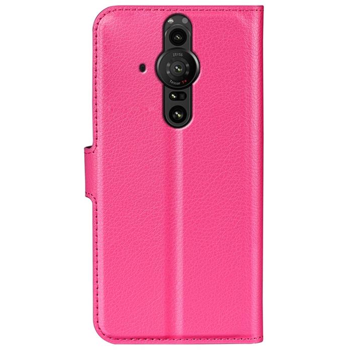 Bild 3,  Sony Xperia Pro-I Fodral Litchi Textur Rosa - Teknikhallen.se