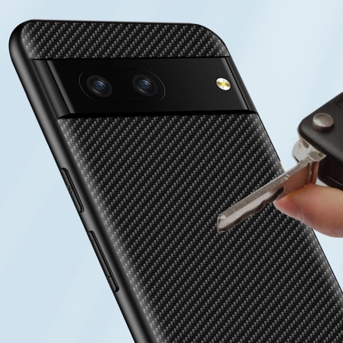 Bild 5,  Google Pixel 7 Skal Kolfiber Textur Guld - Teknikhallen.se
