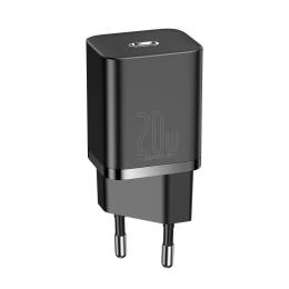 BASEUS Baseus Super Si 20W PD USB-C Snabbladdare - Svart - Teknikhallen.se