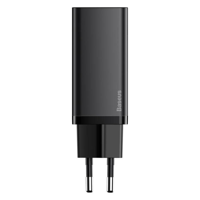 Bild 2, BASEUS Baseus GaN2 65W PD QC USB-C / USB-A Snabbladdare - Svart - Teknikhallen.se
