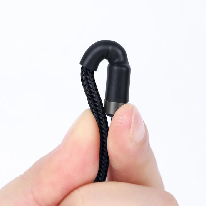 Bild 3, BASEUS Baseus Cafule 1m 60W PD QC USB-C - USB-C Nylon Kabel - Svart/Grå - Teknikhallen.se