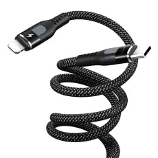 Proda Proda 20W 1m PD QC USB-C - Lightning Nylon Kabel - Svart - Teknikhallen.se