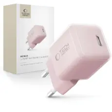 Tech-Protect Tech-Protect 25W PD USB-C V&auml;ggladdare Baby Pink - Teknikhallen.se