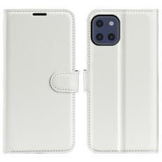  Samsung Galaxy A03 Fodral Litchi L&auml;der Vit - Teknikhallen.se
