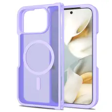  Google Pixel 10 Pro Fold Skal MagSafe Hybrid Skin Touch Lila - Teknikhallen.se