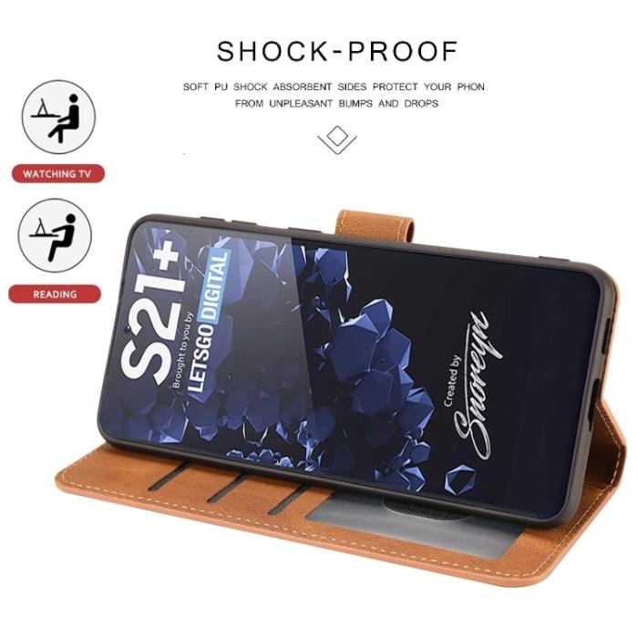Bild 4,  Samsung Galaxy S22 Fodral Skin Touch Brun - Teknikhallen.se