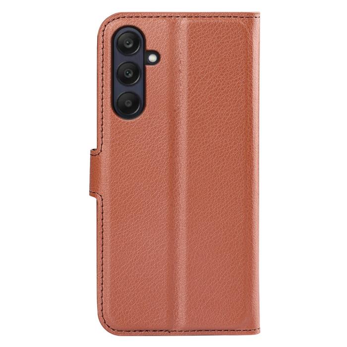 Bild 6,  Samsung Galaxy A16 / A26 5G Fodral Litchi Läder Textur Brun - Teknikhallen.se