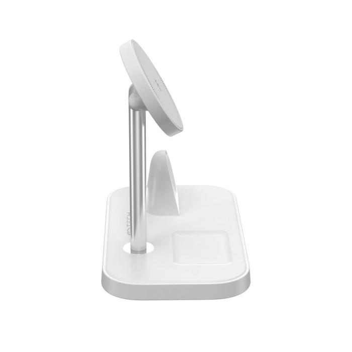 Bild 6, Tech-Protect Tech-Protect 15W 3in1 MagSafe Magnetisk Trådlös Laddare Vit - Teknikhallen.se