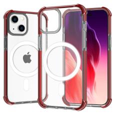  iPhone 15 Plus Skal MagSafe Shockproof Hybrid Vinr&ouml;d - Teknikhallen.se