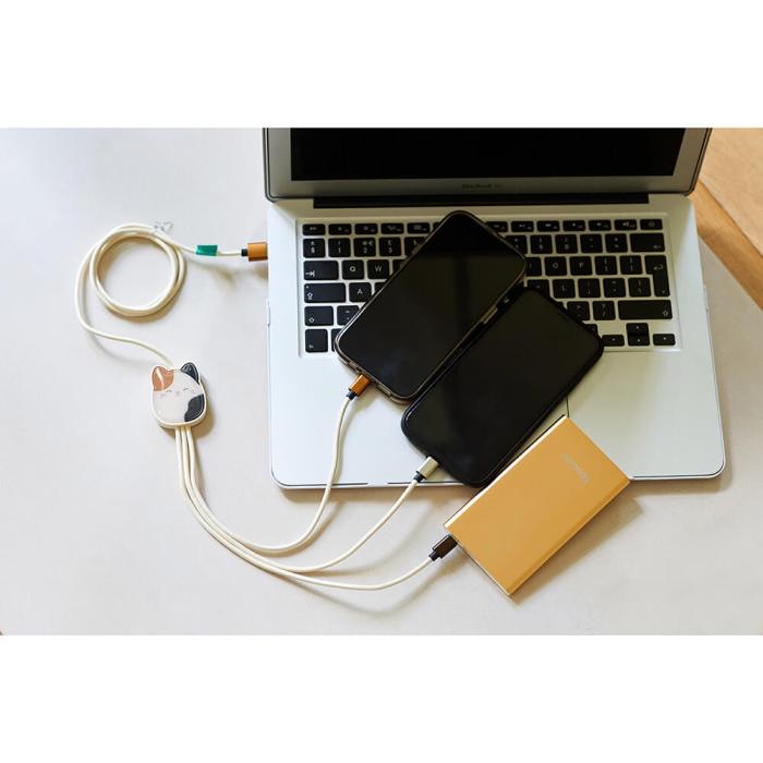 Bild 5, Squishmallows Squishmallows Laddningskabel 1,2m 3in1 USB-C/Micro/Lightning Cam - Teknikhallen.se