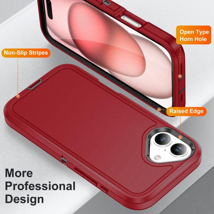Bild 3,  iPhone 16 Plus Skal Xtreme Shockproof Hybrid Röd - Teknikhallen.se