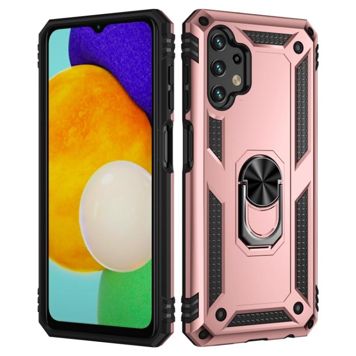Bild 2,  Samsung Galaxy A13 4G Skal Shockproof Ring Armor Roséguld - Teknikhallen.se
