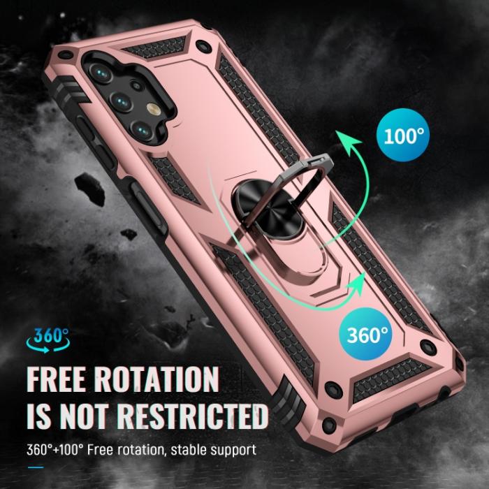 Bild 3,  Samsung Galaxy A13 4G Skal Shockproof Ring Armor Roséguld - Teknikhallen.se