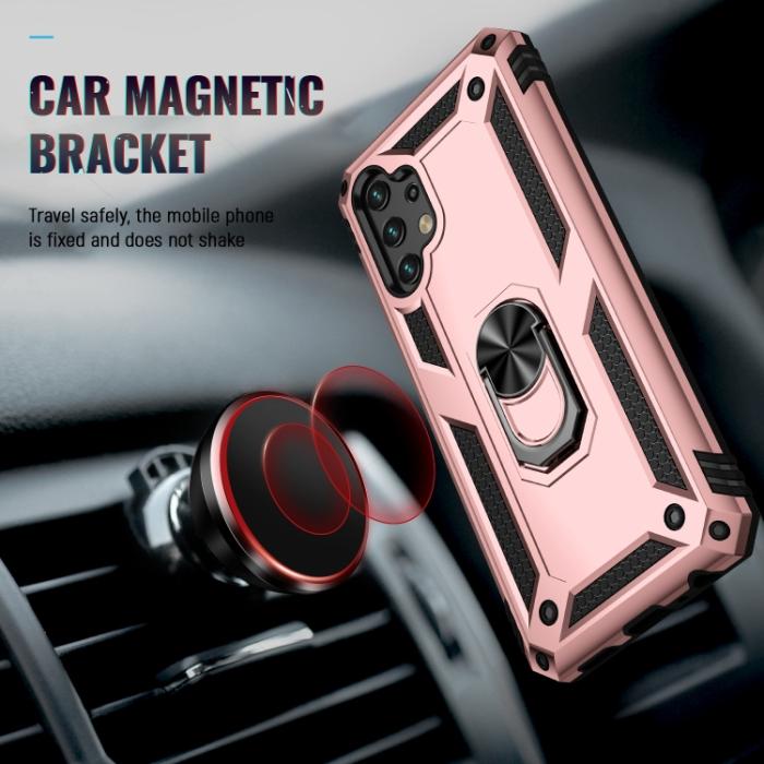 Bild 4,  Samsung Galaxy A13 4G Skal Shockproof Ring Armor Roséguld - Teknikhallen.se