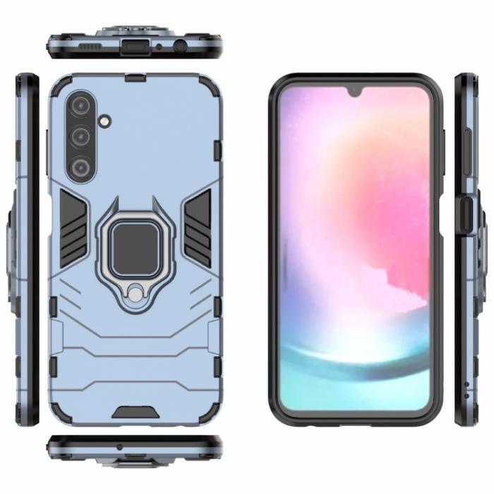 Bild 2,  Samsung Galaxy A24 5G Skal Ring Hybrid Armor Blå - Teknikhallen.se