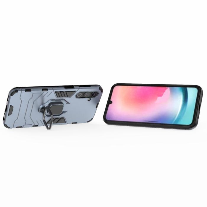 Bild 3,  Samsung Galaxy A24 5G Skal Ring Hybrid Armor Blå - Teknikhallen.se