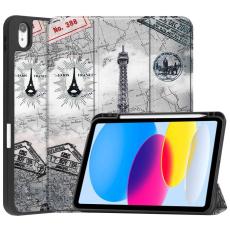  iPad 11 2025 / 10.9 2022 Fodral Tri-Fold Pennh&aring;llare Eiffeltornet - Teknikhallen.se