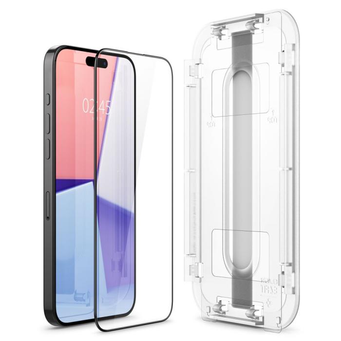 Bild 4, Spigen Spigen iPhone 15 Pro 2-PACK GLAS.tR FC 