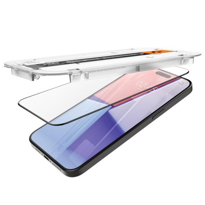 Bild 6, Spigen Spigen iPhone 15 Pro 2-PACK GLAS.tR FC 