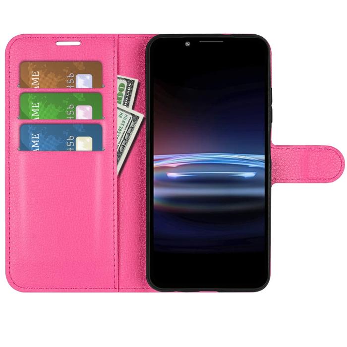 Bild 4,  Sony Xperia Pro-I Fodral Litchi Textur Rosa - Teknikhallen.se