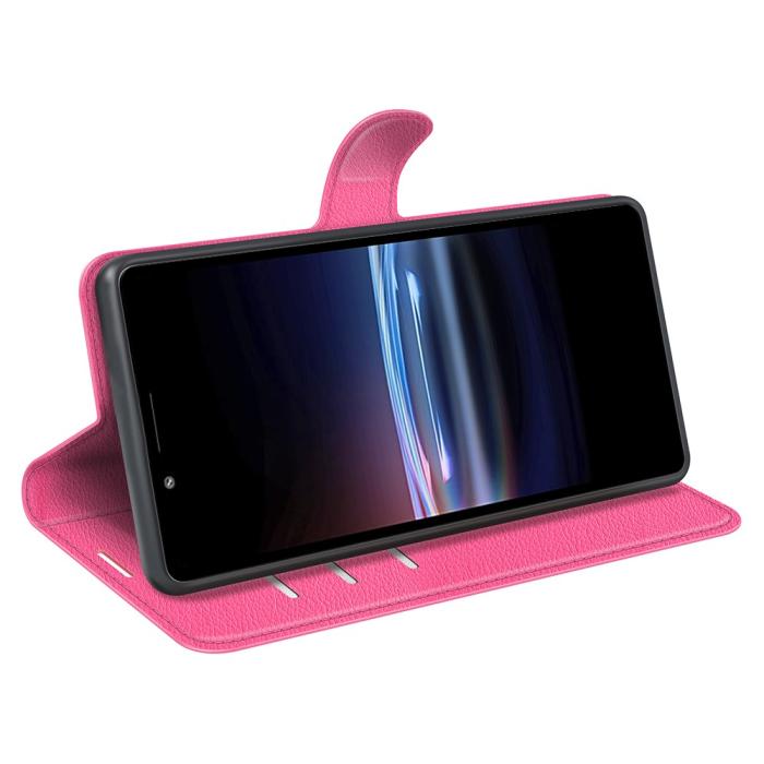 Bild 5,  Sony Xperia Pro-I Fodral Litchi Textur Rosa - Teknikhallen.se