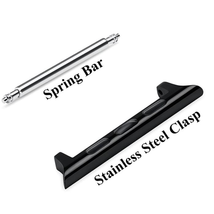 Bild 4,  Spring Bar Fästen till Apple Watch 42/41/40/38 mm - Svart - Teknikhallen.se