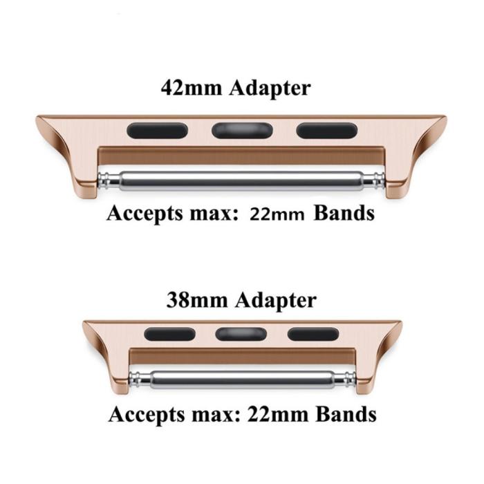 Bild 2,  Spring Bar Fästen till Apple Watch 42/41/40/38 mm - Roséguld - Teknikhallen.se