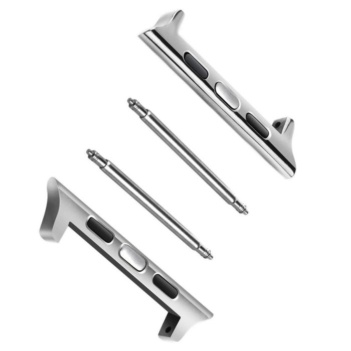 Bild 3,  Spring Bar Fästen till Apple Watch 42/41/40/38 mm - Silver - Teknikhallen.se