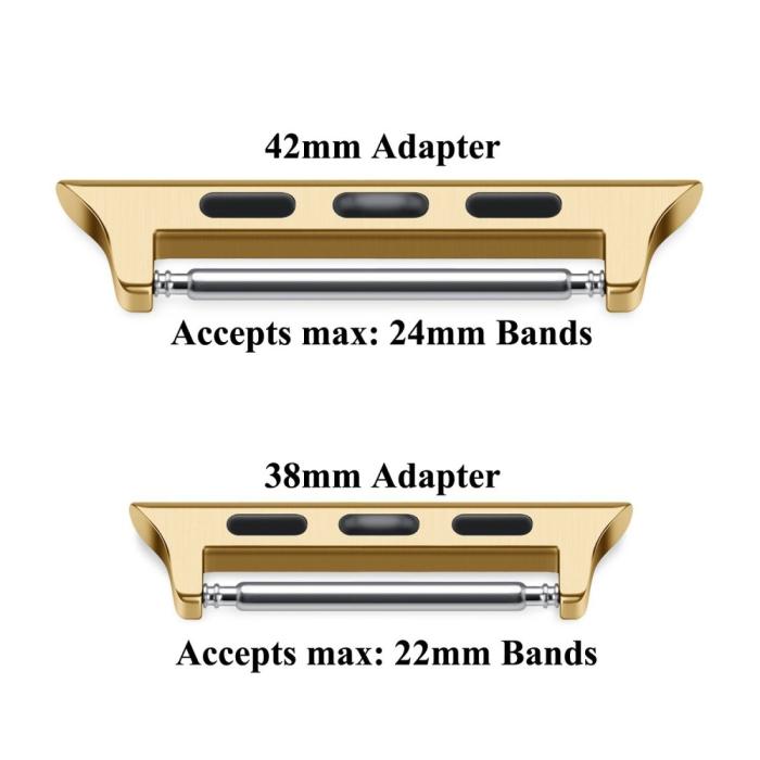 Bild 4,  Spring Bar Fästen till Apple Watch 42/44/45/46/49 mm Guld - Teknikhallen.se
