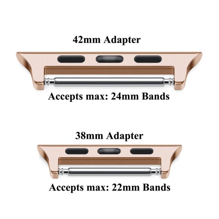 Bild 2,  Spring Bar Fästen till Apple Watch 42/44/45/46/49 mm Roséguld - Teknikhallen.se