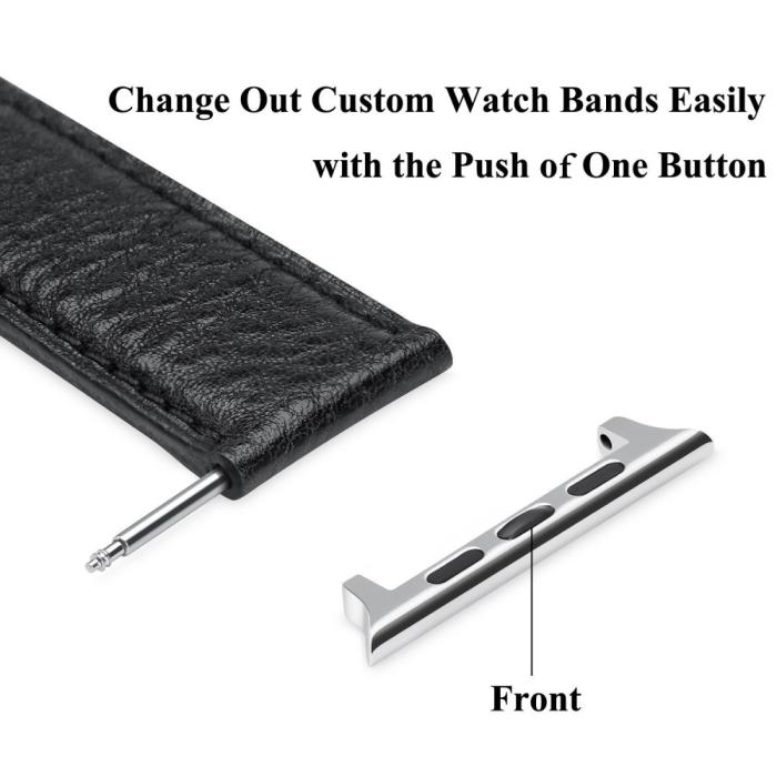 Bild 2,  Spring Bar Fästen till Apple Watch 42/44/45/46/49 mm Silver - Teknikhallen.se