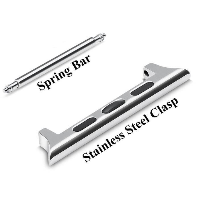 Bild 5,  Spring Bar Fästen till Apple Watch 42/44/45/46/49 mm Silver - Teknikhallen.se